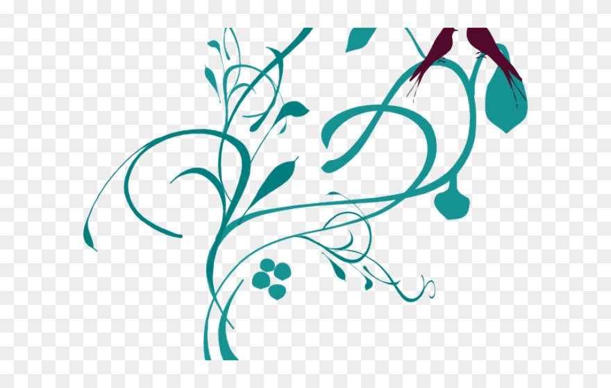 Blue Flower Clipart Flowering Vine - Png Download