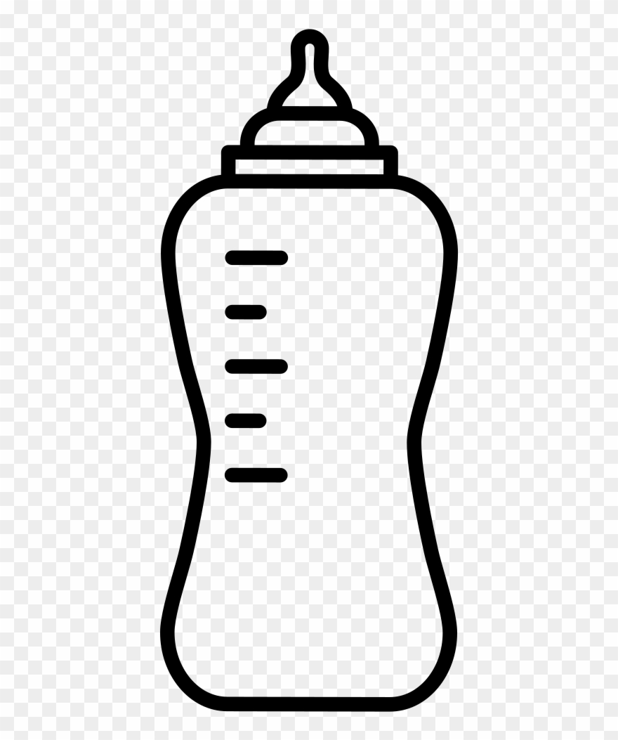 Baby Bottle Coloring Page Clipart