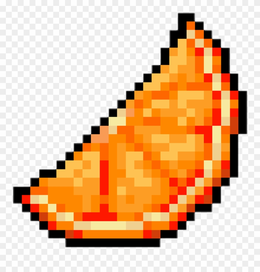 Orange Citrus Pixelated Pixelart Freetouse Clipart