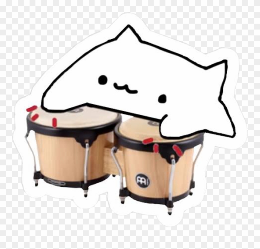 Bongocat Bongo Cat Drum Girl Cool Tumblr White Unicorn Clipart