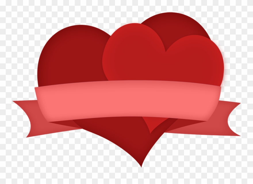 Heart,red Heart,tied Up Pentlí,tied Up With A Ribbon,red Clipart