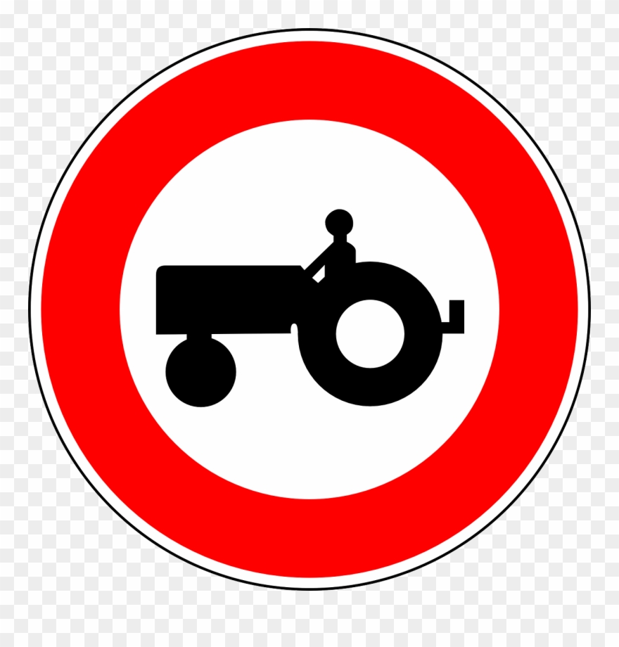 No Tractors Traffic Sign Sign Clipart
