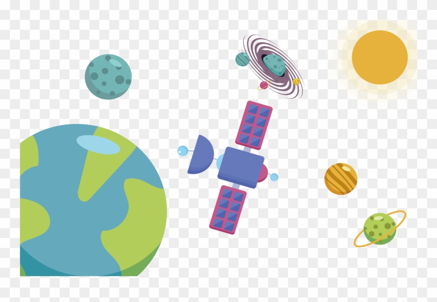 Satelite Vector Illustrator Clipart
