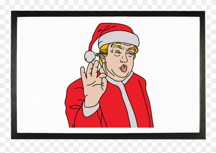 Custom Printed Funny Trump Doormat Clipart
