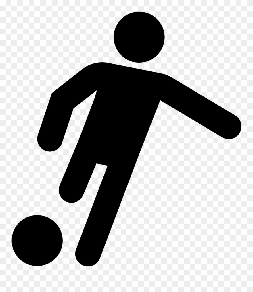 Shows A Silhouette Of A Man On With One Leg Raised Clipart