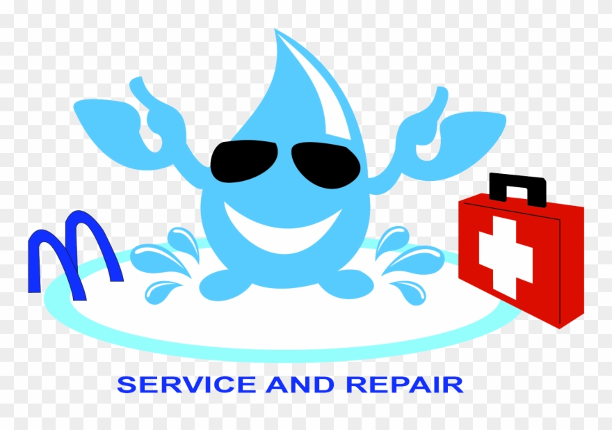 Affinity Pools Logo With Pool Repair Kit Clipart