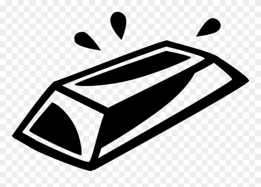 Vector Illustration Of Gold Bar, Gold Precious Metal Clipart