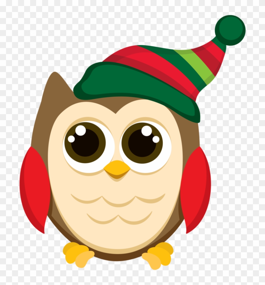 Christmas Owl Clipart Christmas Owl Clip Art Patterns - Png Download