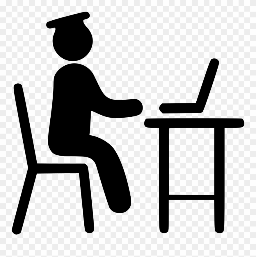 Studying On Laptop Comments Clipart