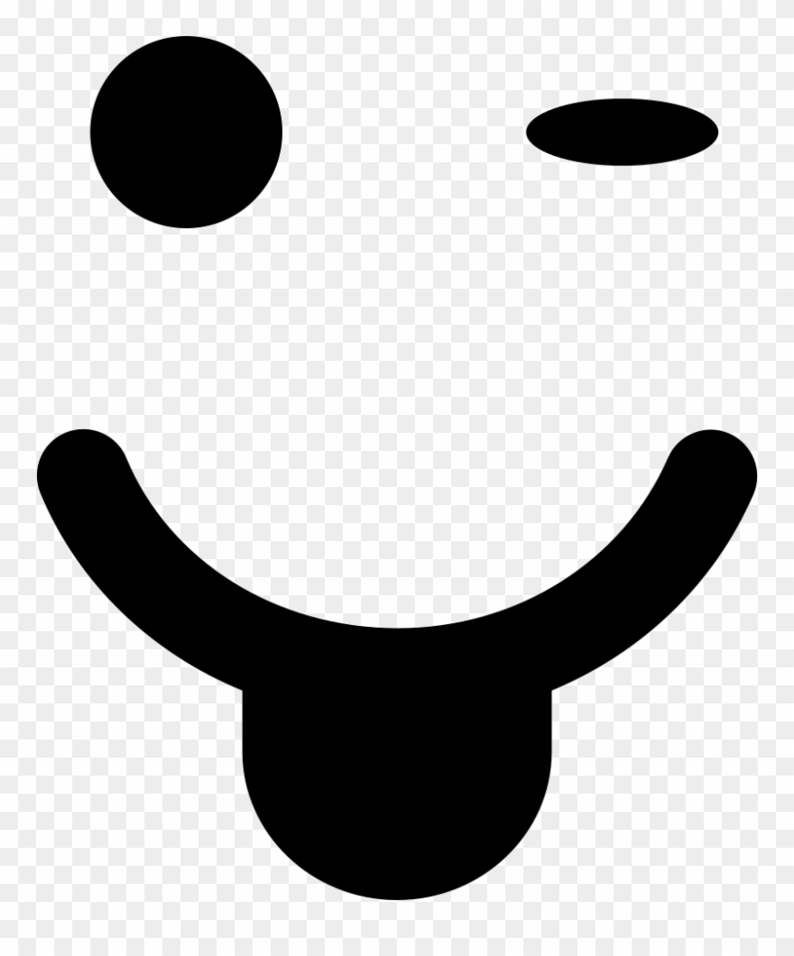 Winking Emoticon With Tongue Out Of Mouth And Square Clipart