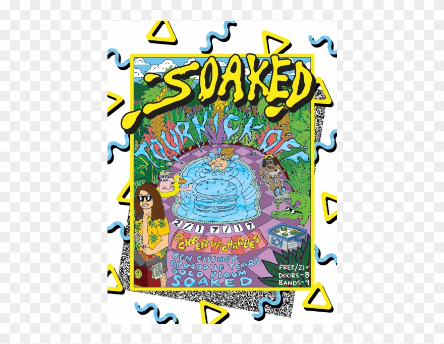Soaked Tour Kick-off Poster Clipart