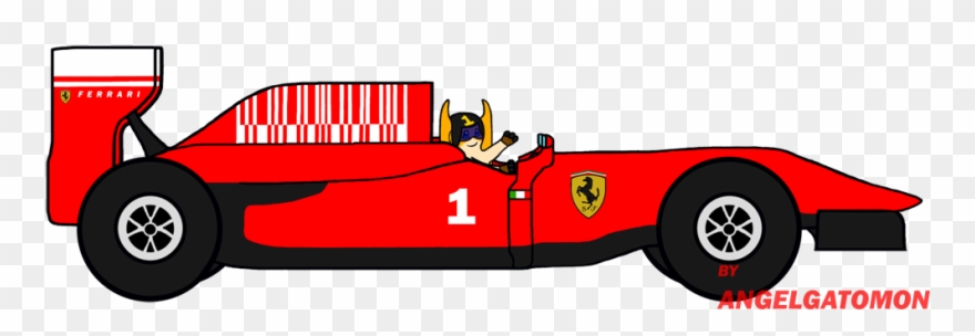 Patamon Driving A Ferrari Clipart
