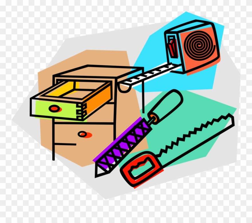 Vector Illustration Of Measuring Tape, File, And Hand Clipart