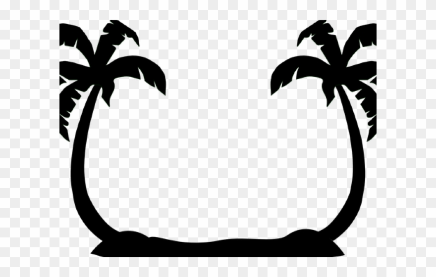 Sunset Clipart Plam Tree - Png Download