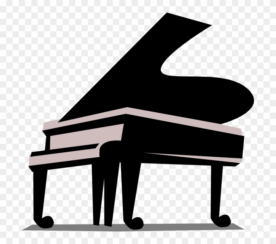 Vector Illustration Of Grand Piano Keyboard Musical Clipart