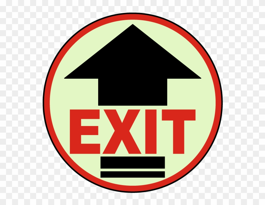 Exit Arrow Floor Sign Clipart