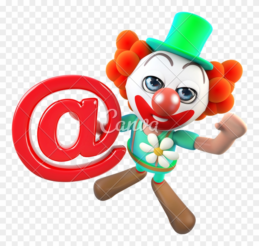 D Funny Clown Clipart