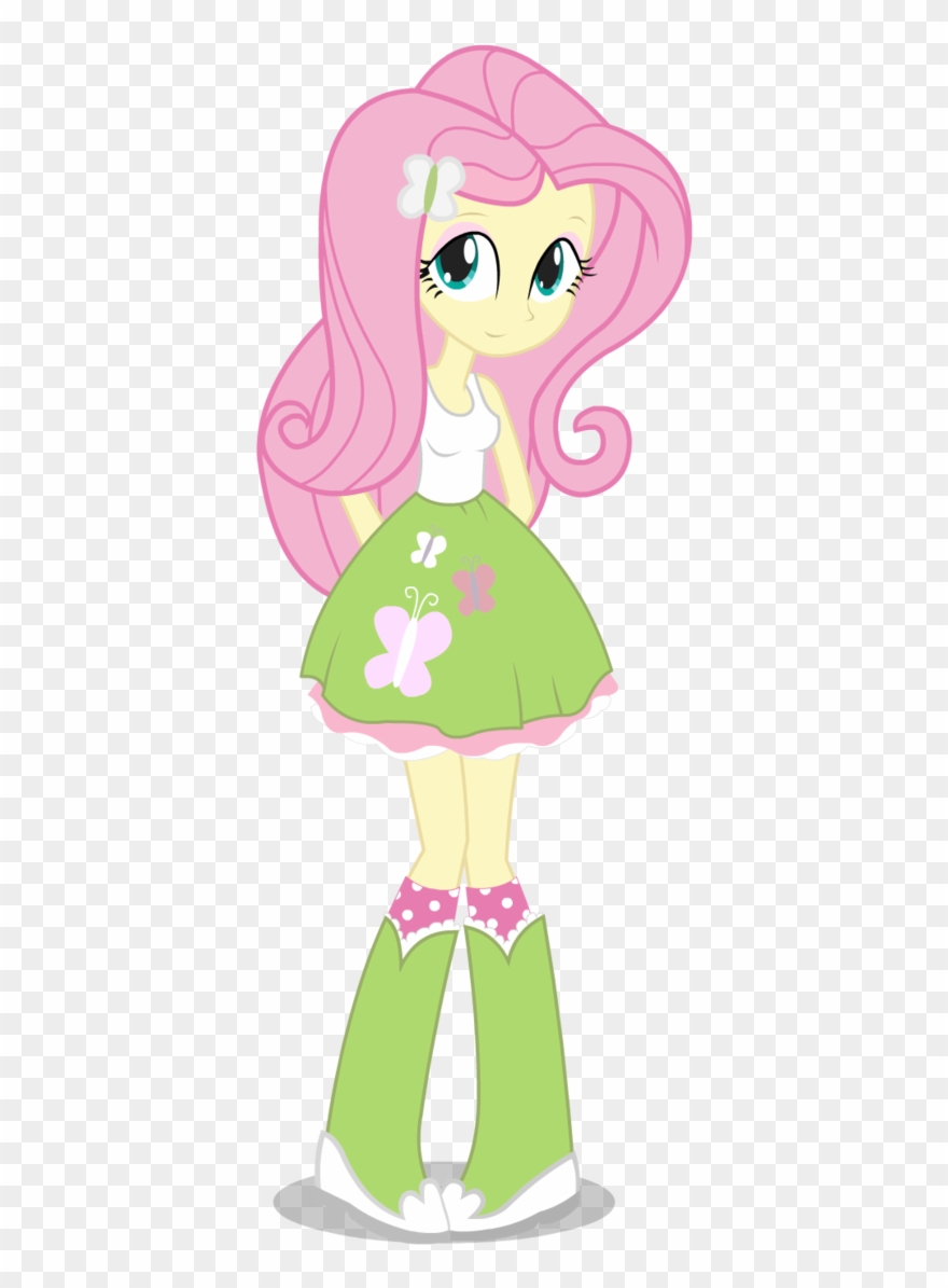 Fluttershy Equestria Girl By Negasun-d6d4zr3 Clipart