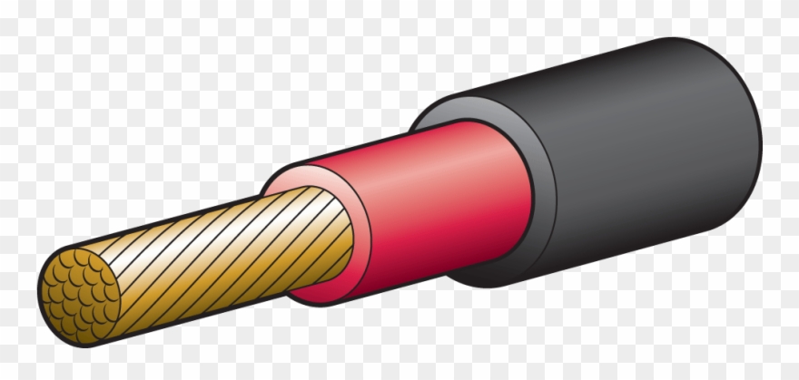 50a 6mm Single Core Double Insulated Cable Red With Clipart