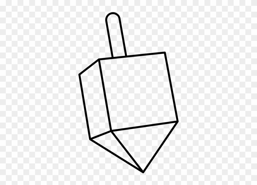 Dreidel Rubber Stamp Clipart