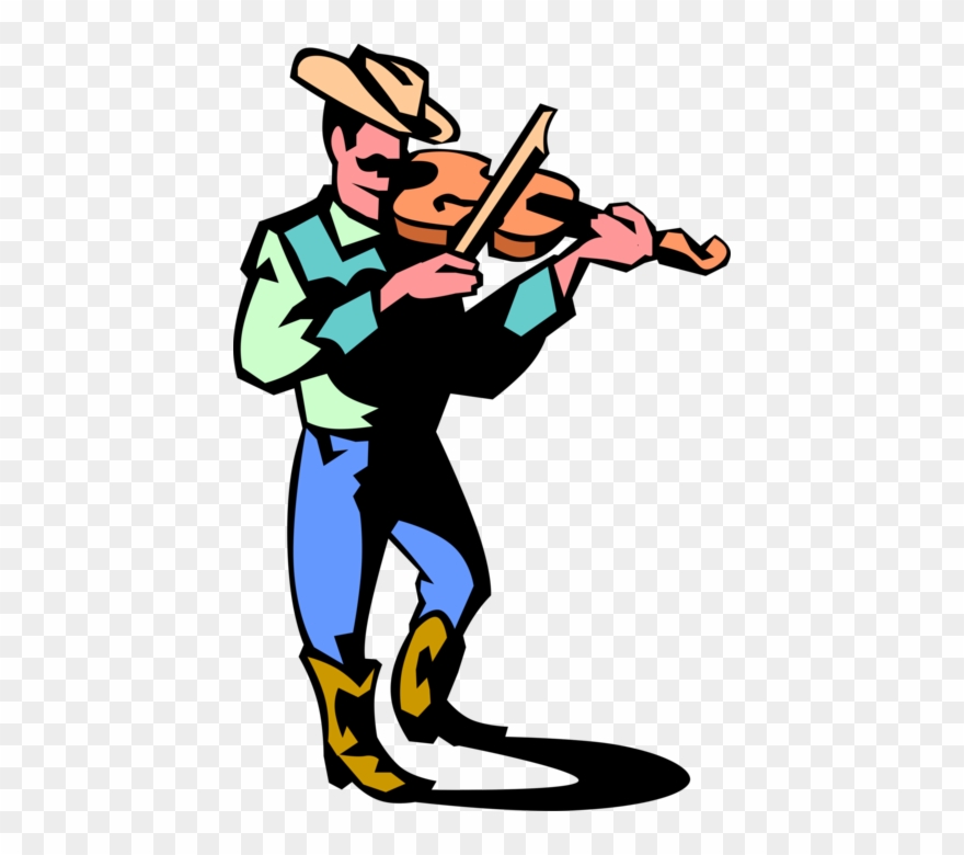 Vector Illustration Of Western Cowboy Country Music Clipart