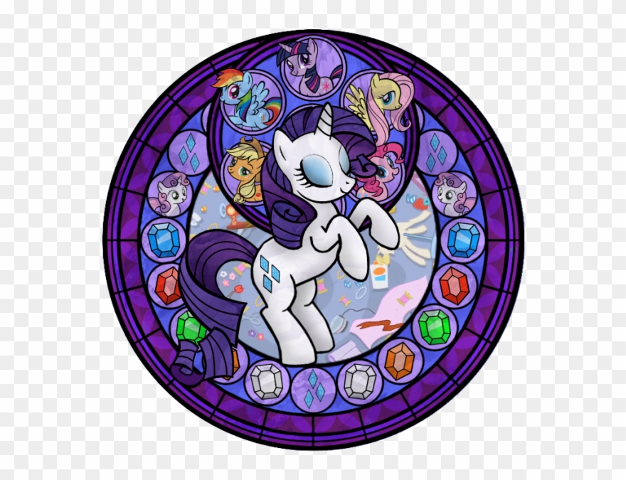 Stained Glass Ponies Clipart