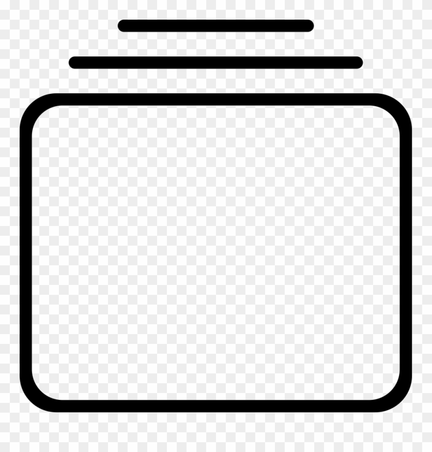 Rectangle Of Rounded Shape With Two Lines Up Comments Clipart