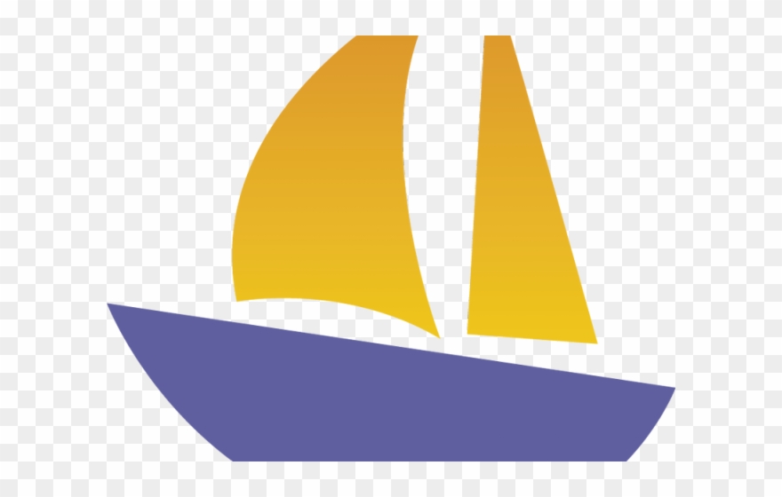 Sailing Boat Clipart Yellow - Png Download