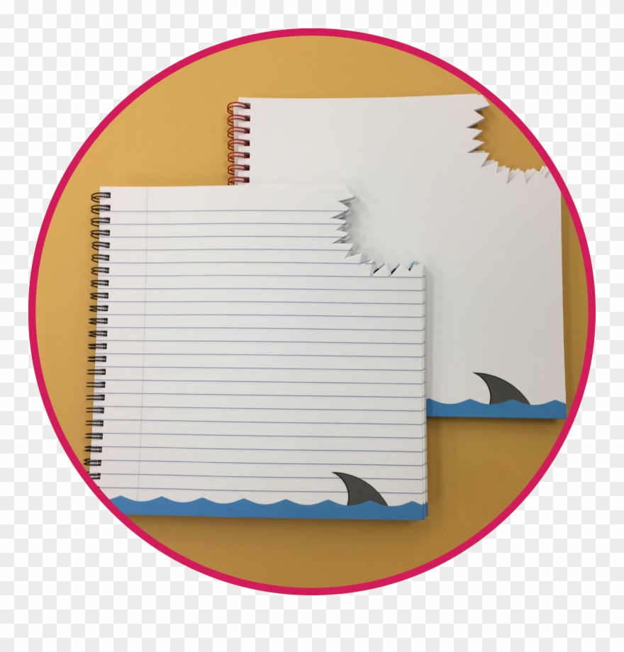 Shark Bite Lined And Sketch Paper Clipart