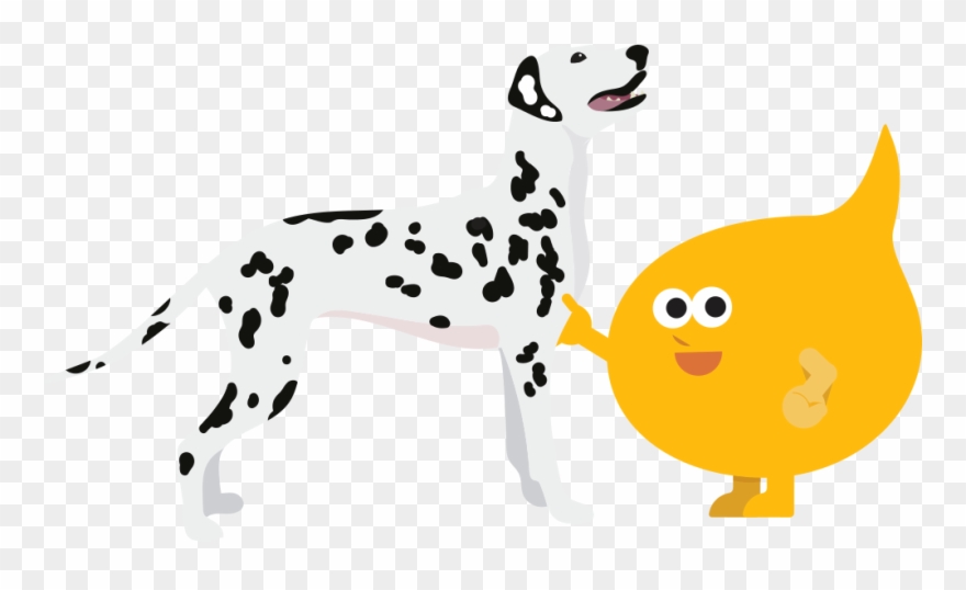 This Is A Sticker Of Bunceeman With A Dalmation Clipart