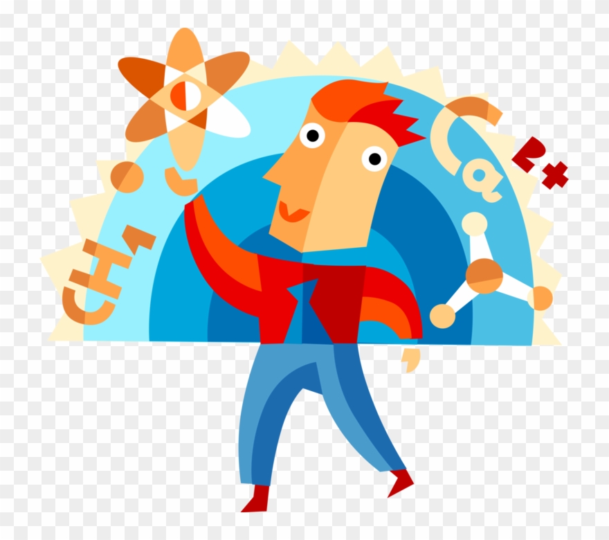 Vector Illustration Of Research Chemist Scientist In Clipart