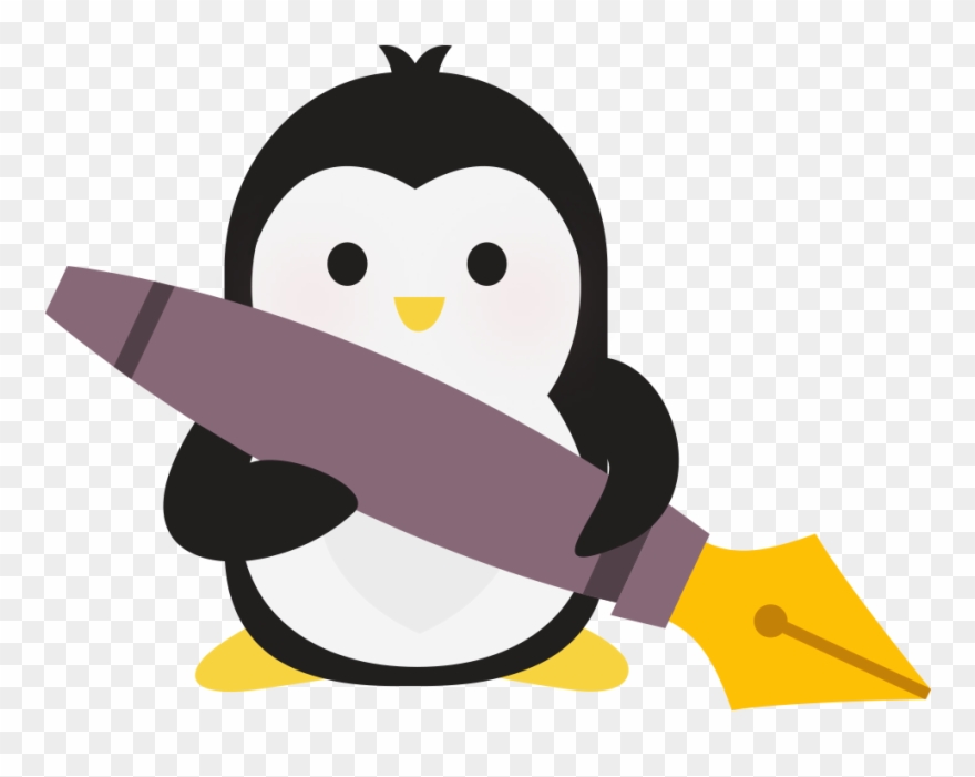 Technical Penguins Content Penguin Is Holding A Large Clipart