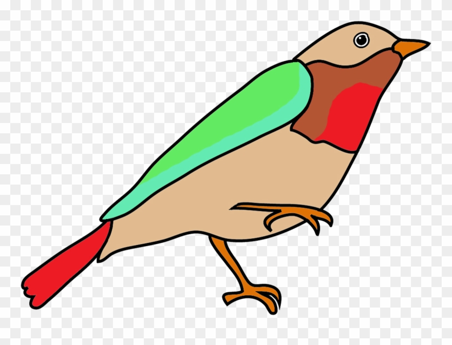 Dendroica Colored Fantasy Colors, Fantasy Colored Bird Clipart