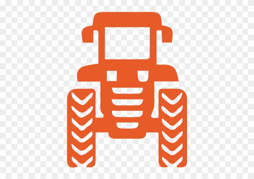 Sharkfarmer Icons Tractor Orange Clipart