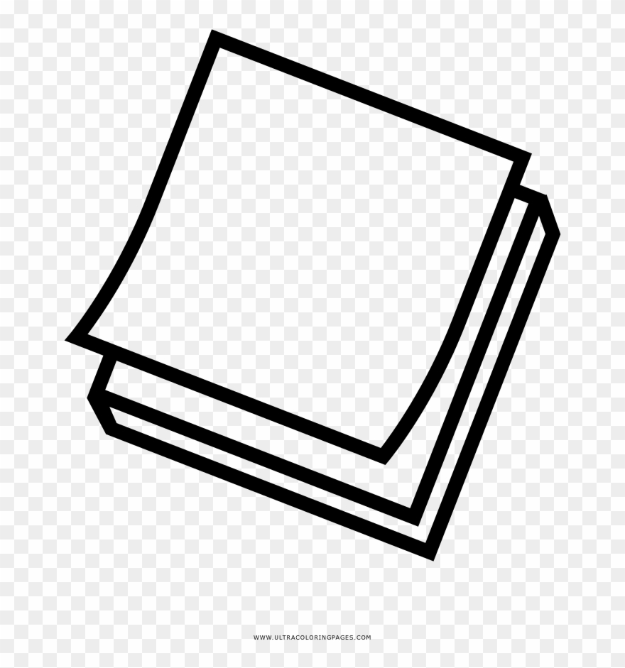 Sticky Notes Coloring Page Clipart