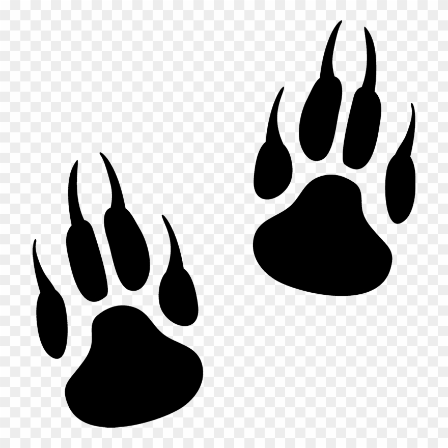 Wolf Tracks Rubber Stamp Clipart