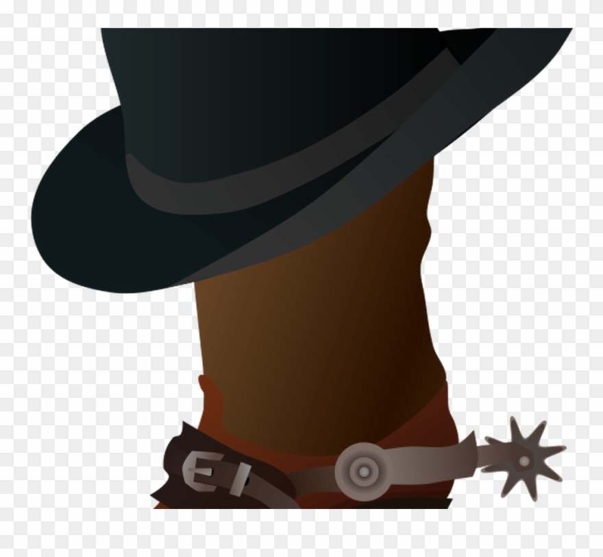 Cowboy Boot And Hat By Gnokii Boot, Boots, Clip Art, - Png Download