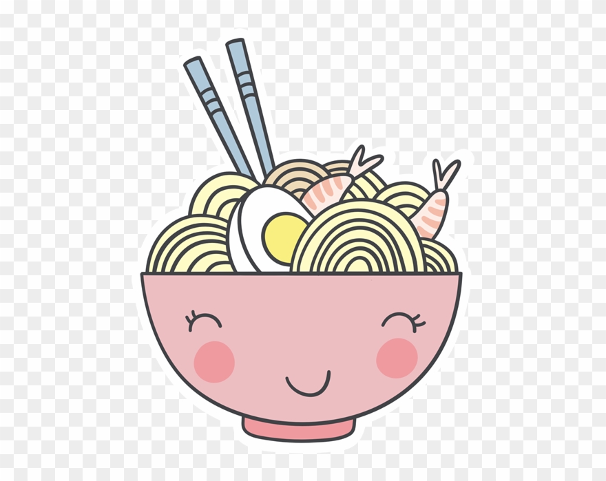 Happy Pink Ramen Clipart