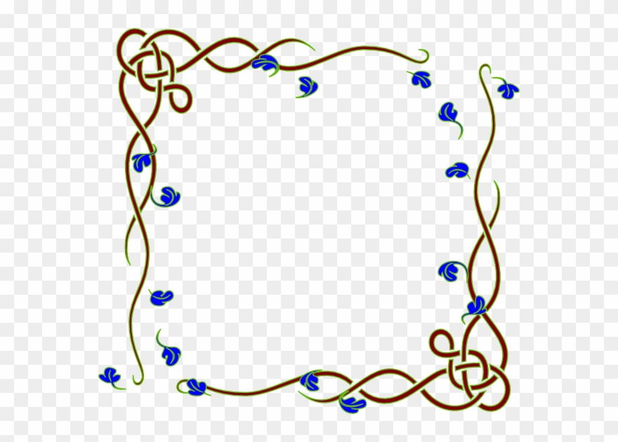 Leafy Frame Svg Clip Arts 600 X 550 Px - Png Download