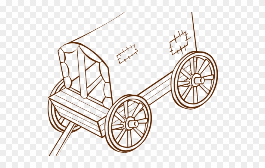 Pioneer Clipart Wood Cart - Png Download