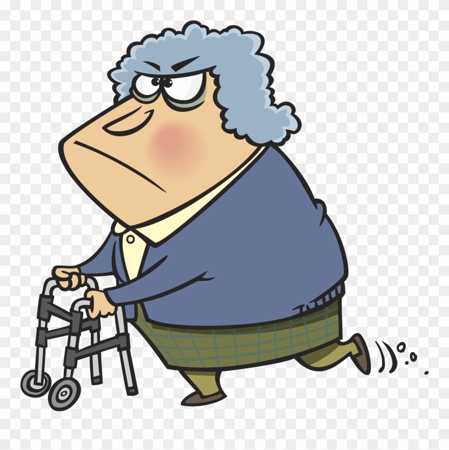 Old Lady Was Sitting In Front Of The Office Door In Clipart