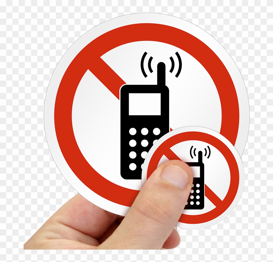 No Activated Phones Label Clipart