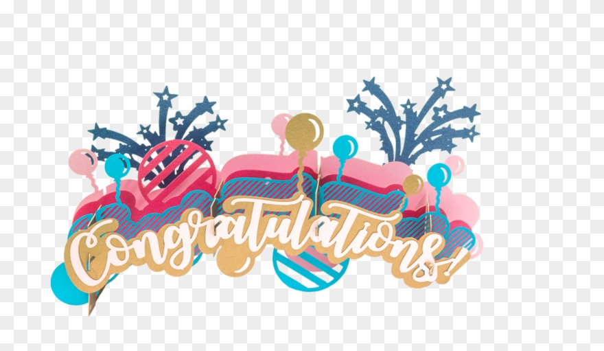 Congratulations Pop Up Card Clipart