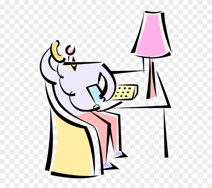 Vector Illustration Of Man Talking On Telephone Phone Clipart