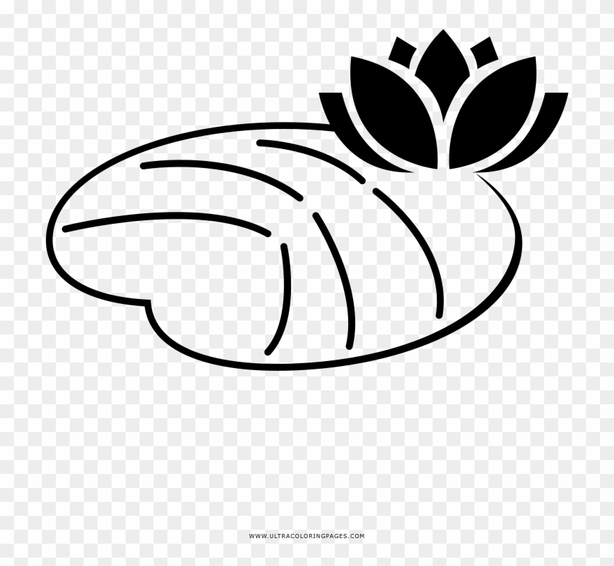 Water Lily Coloring Page Clipart