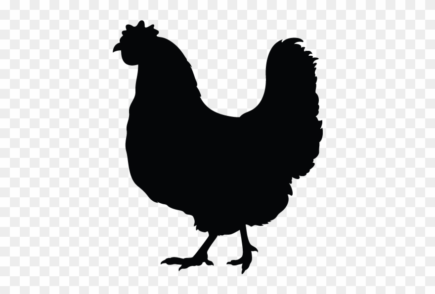 Simple Rooster Silhouette Clipart
