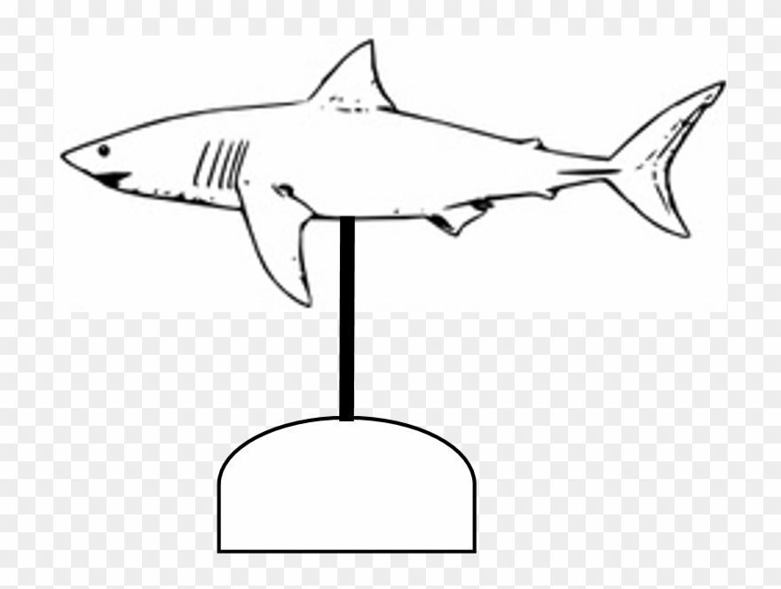 Shark Weather Vane Saw Pattern Clipart