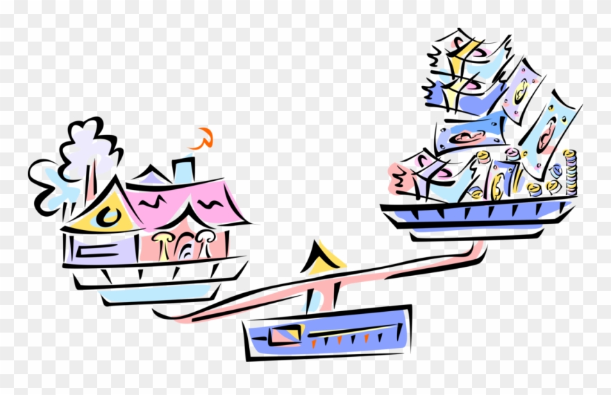 Vector Illustration Of New Home Mortgage Financing Clipart