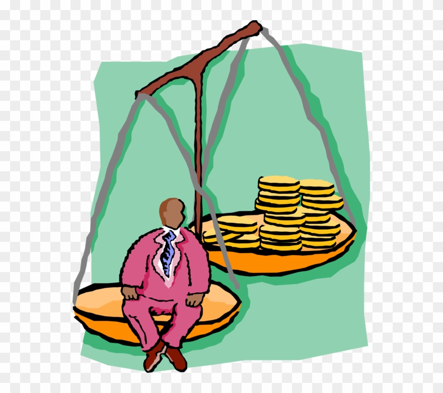 Vector Illustration Of Weighing Scales Force-measuring Clipart