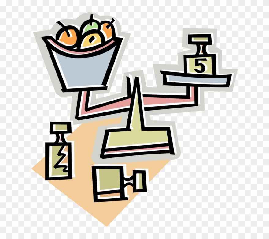 Vector Illustration Of Weigh Scale Force-measuring Clipart